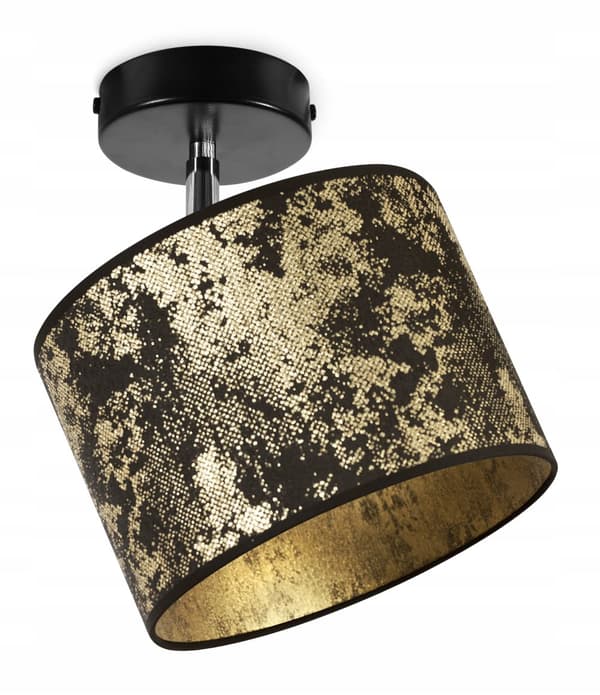HÆNGE LOFTSLAMPE, VÆGLAMPE, LAMPESKÆRM, GULD MØNSTER