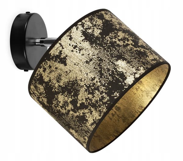 HÆNGE LOFTSLAMPE, VÆGLAMPE, LAMPESKÆRM, GULD MØNSTER