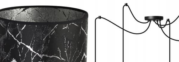 HÄNGANDE TAKLAMPA SPINDELMÖNSTER LAMPSKÄRM SILVER
