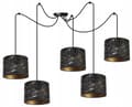 Miniatyrbillede 1 af 8: HÆNGENDE LOFTSLAMPE EDDERKEMØNSTER LAMPESKÆRM GULD