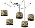 Miniatyrbillede 4 af 8: HÆNGENDE LOFTSLAMPE EDDERKEMØNSTER LAMPESKÆRM GULD