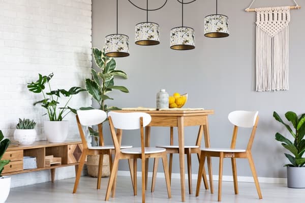 HÄNGANDE TAKLAMPA SPINDELMÖNSTER LAMPSKÄRM GULD