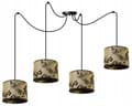 Miniatyrbillede 1 af 8: HÆNGENDE LOFTSLAMPE EDDERKEMØNSTER LAMPESKÆRM GULD