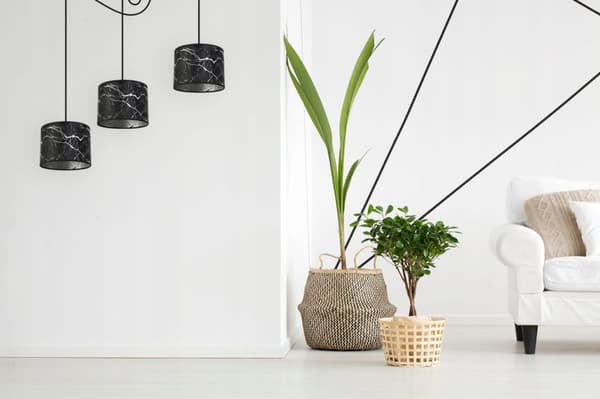 HÆNGENDE LOFTSLAMPE EDDERKEMØNSTER LAMPESKÆRM SØLV