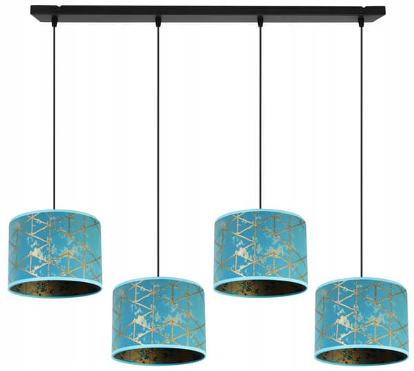 HÄNGLAMPA TAK LJUSKRAKA LAMPSKÄRM MÖNSTER GULD