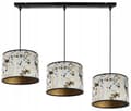 Miniatyrbild 4 av 10: HÄNGLAMPA TAK LJUSKRAKA LAMPSKÄRM MÖNSTER GULD