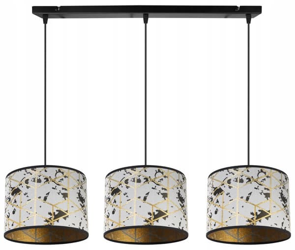 HÄNGLAMPA TAK LJUSKRAKA LAMPSKÄRM MÖNSTER GULD