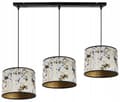 Miniatyrbild 6 av 10: HÄNGLAMPA TAK LJUSKRAKA LAMPSKÄRM MÖNSTER GULD