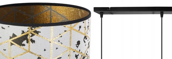 HÄNGLAMPA TAK LJUSKRAKA LAMPSKÄRM MÖNSTER GULD