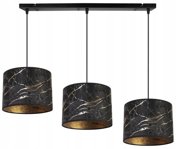 HÄNGLAMPA TAK LJUSKRAKA LAMPSKÄRM MÖNSTER GULD