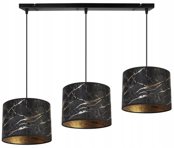 HÄNGLAMPA TAK LJUSKRAKA LAMPSKÄRM MÖNSTER GULD