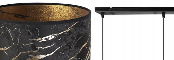 HÄNGLAMPA TAK LJUSKRAKA LAMPSKÄRM MÖNSTER GULD