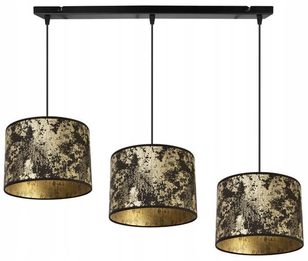 HÄNGLAMPA TAK LJUSKRAKA LAMPSKÄRM MÖNSTER GULD
