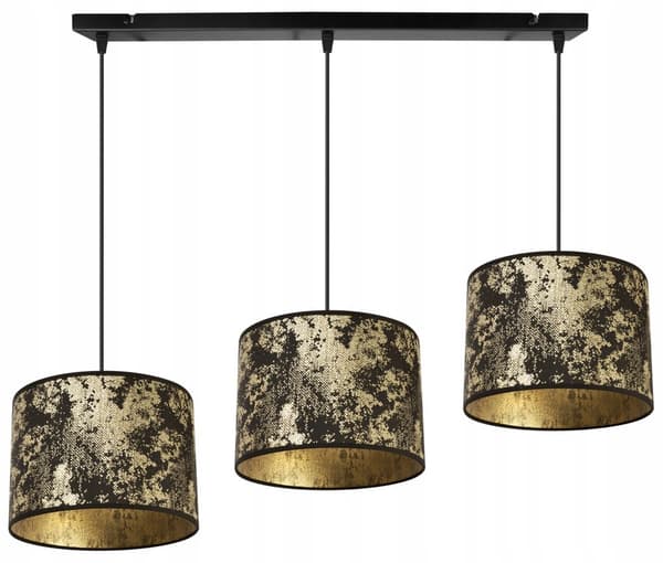HÄNGLAMPA TAK LJUSKRAKA LAMPSKÄRM MÖNSTER GULD