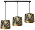 Miniatyrbild 5 av 10: HÄNGLAMPA TAK LJUSKRAKA LAMPSKÄRM MÖNSTER GULD