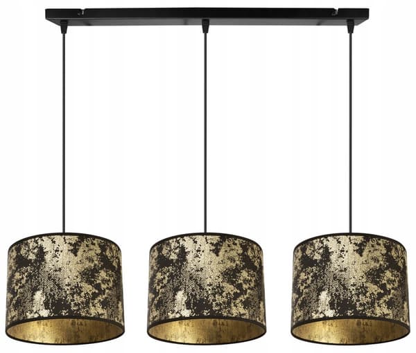 HÄNGLAMPA TAK LJUSKRAKA LAMPSKÄRM MÖNSTER GULD