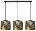 Miniatyrbild 6 av 10: HÄNGLAMPA TAK LJUSKRAKA LAMPSKÄRM MÖNSTER GULD