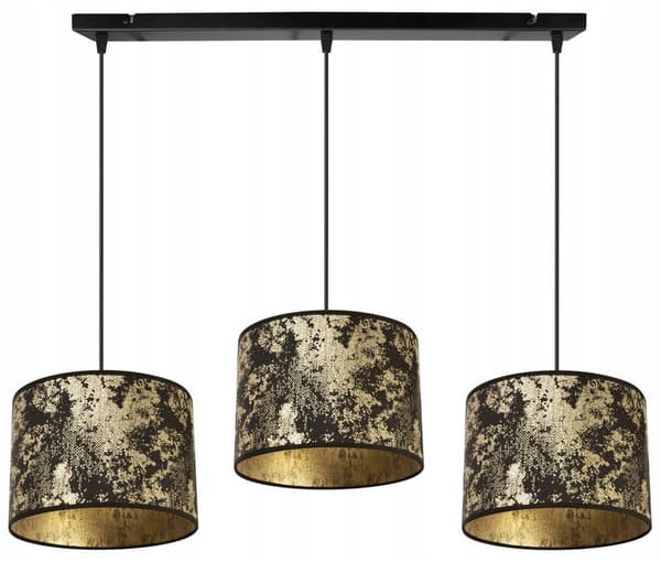 HÄNGLAMPA TAK LJUSKRAKA LAMPSKÄRM MÖNSTER GULD