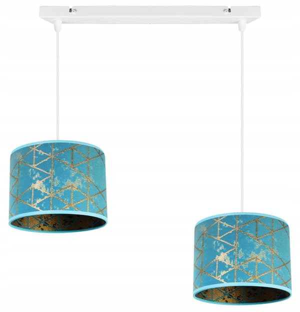 HÄNGLAMPA TAK LJUSKRAKA LAMPSKÄRM MÖNSTER GULD