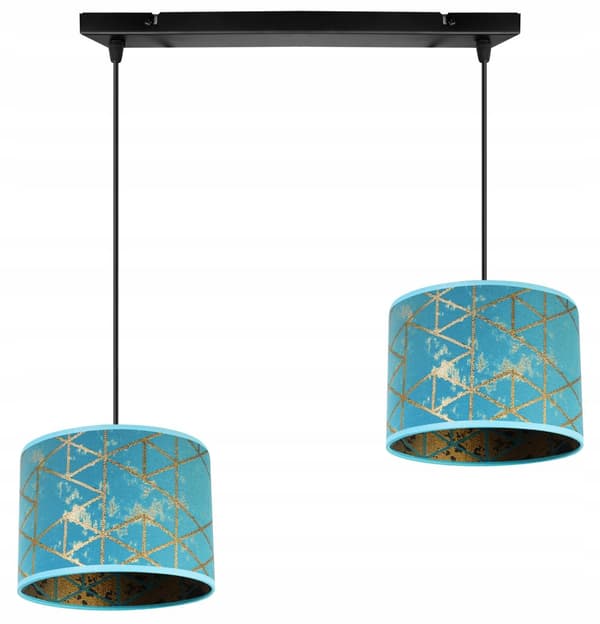 HÄNGLAMPA TAK LJUSKRAKA LAMPSKÄRM MÖNSTER GULD