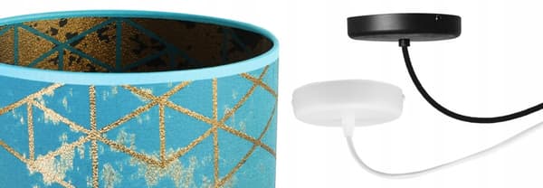 HÄNGANDE TAKLAMPA SPIDER LAMPSKYDD GULD MÖNSTER