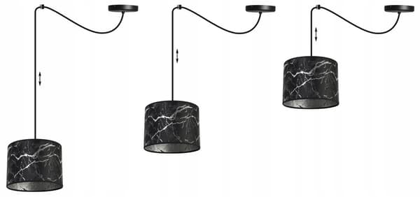 HÆNGENDE LOFTSLAMPE SPIDDERLAMPESKÆRM SØLVMARMOR