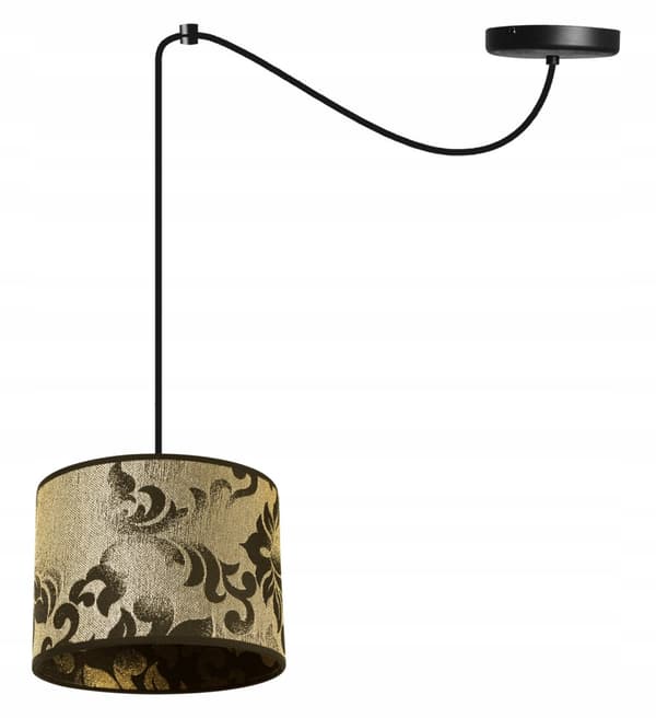HÆNGE LOFTSLAMPE LAMPESKÆRM GYLDNE EDDERKEDERKE MØNSTER