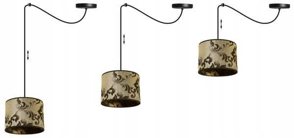 HÆNGE LOFTSLAMPE LAMPESKÆRM GYLDNE EDDERKEDERKE MØNSTER
