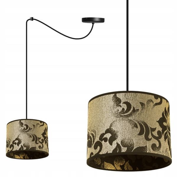 HÆNGE LOFTSLAMPE LAMPESKÆRM GYLDNE EDDERKEDERKE MØNSTER