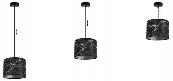 HÄNGANDE TAKLAMPA SILVER MARMOR LAMPSKÄRM