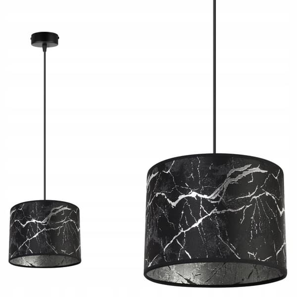 HÄNGANDE TAKLAMPA SILVER MARMOR LAMPSKÄRM