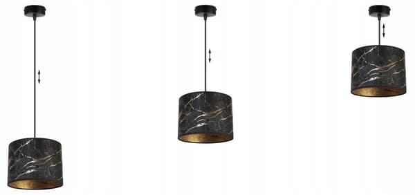 HÆNGE LOFTSLAMPE LAMPESKÆRM MARMOR GULD