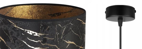 HÆNGE LOFTSLAMPE LAMPESKÆRM MARMOR GULD