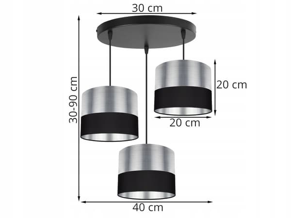 TAK HÄNGLAMPA MODERN KROM LAMPSKÄRM LED