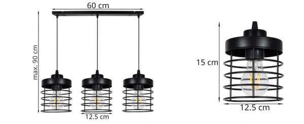 LOFT HÆNGELAMPE LYSKELYSE LOFT WIRE LED