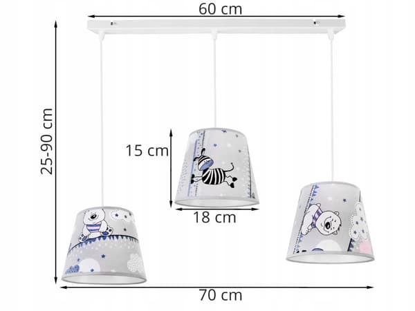 LOFT TAK HÄNGLAMPA BARN LAMPSKÄRM LED