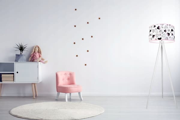 TRIPOD LAMPE LOFT BØRNELAMPESKÆRM MØNSTER LED