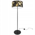 Miniatyrbillede 4 af 8: GULVLAMPE ELEGANT LAMPESKÆRM GULDNE BLOMSTER LED
