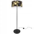 Miniatyrbillede 1 af 8: GULVLAMPE ELEGANT LAMPESKÆRM GULDNE BLOMSTER LED