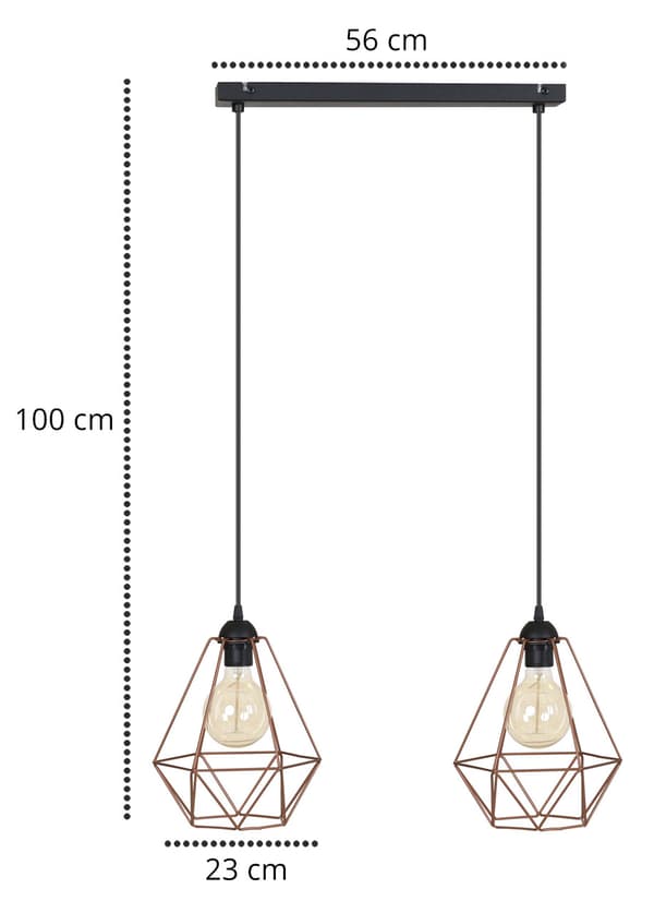 Original LOFT retro edison kobber pendel