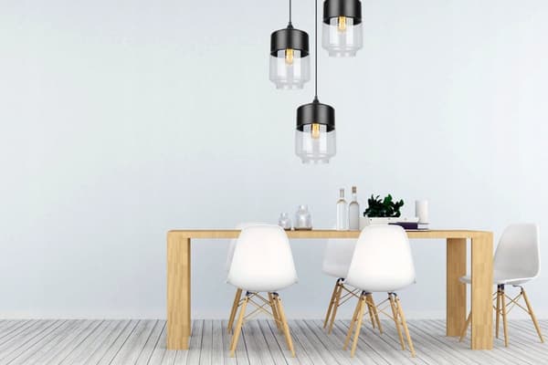 LOFTSLAMPE, GLAS PLAFON, LED SKÆRM