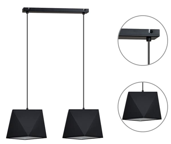 LOFT HÆNGELAMPE Diamant E27 LED 2x60W