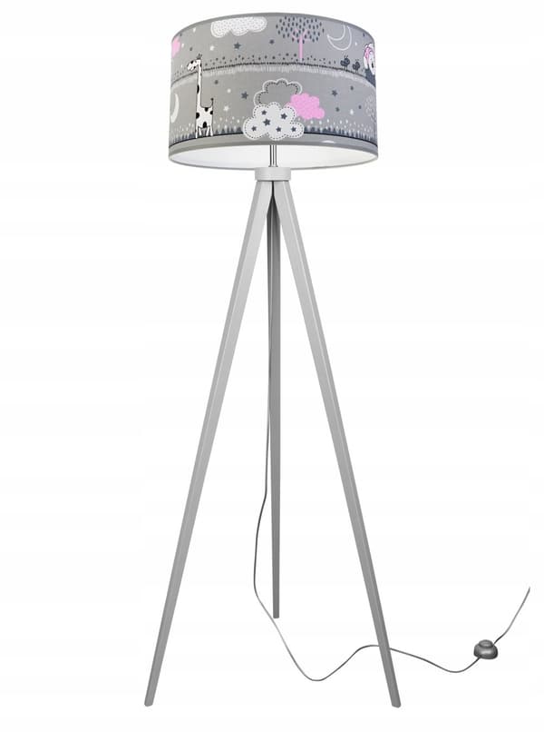 TRIPOD LAMPE LOFT BØRNELAMPESKÆRM MØNSTER LED