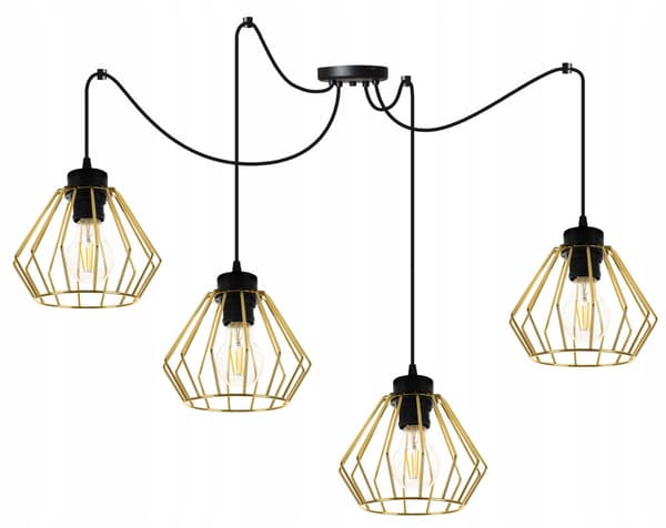 LOFT HÆNGELAMPE SPIDDER GULDTRÅD LOFTSLAMPE