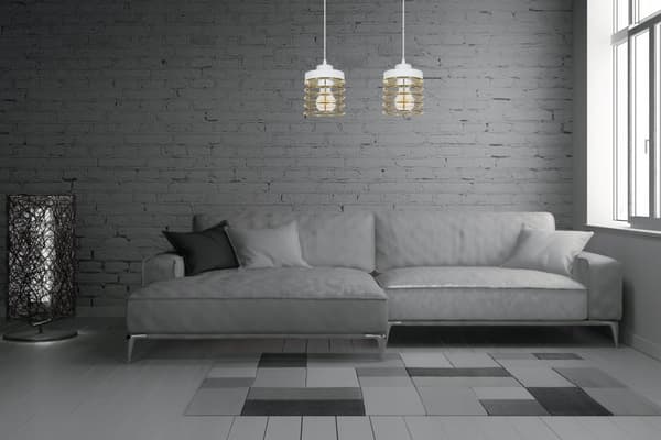 HÆNGELAMPE LOFT LYSKELYSE GULDTRÅD LED
