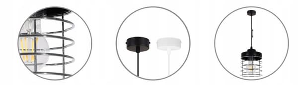 HÄNGANDE TAKLAMPA CHARMANT KROM WIRE LED