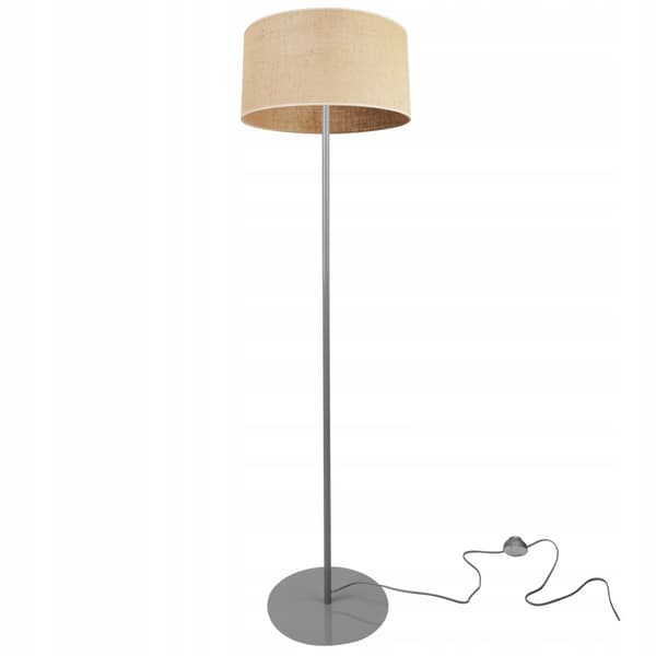 GOLVLAMPA STÅENDE METALL LAMPSKÄRM 35CM
