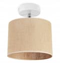 Miniatyrbillede 5 af 10: LOFTSLAMPE, VÆGLAMPE, JUTE LAMPESKÆRM, 20 CM