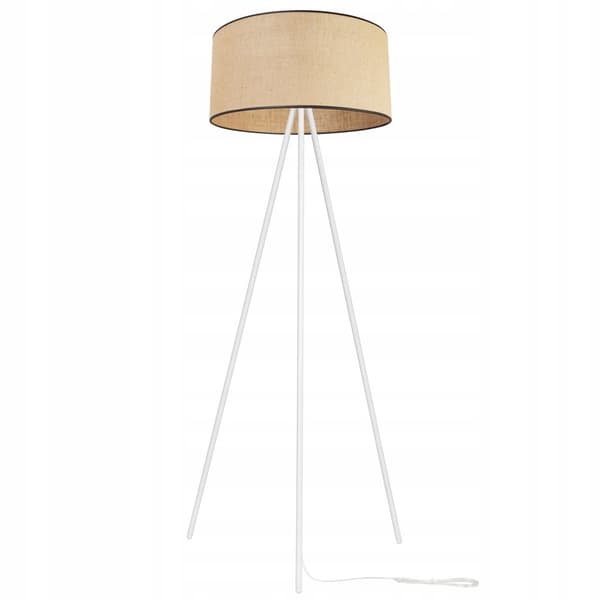 GOLVLAMPA STÅENDE STATIV METALL LAMPSKÄRM 45CM