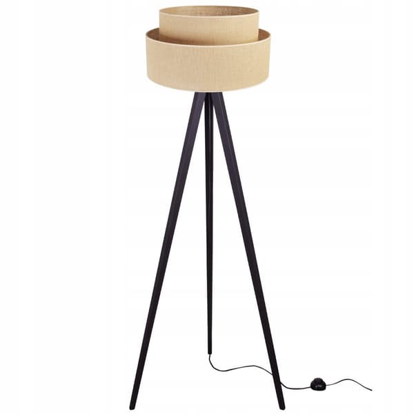 GULVLAMPE STATIV TRÆLAMPESKÆRM 45CM KAGE